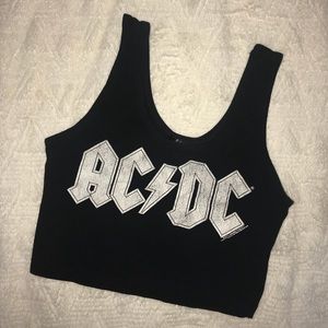 FOREVER 21 ACDC Crop Top [Size L]